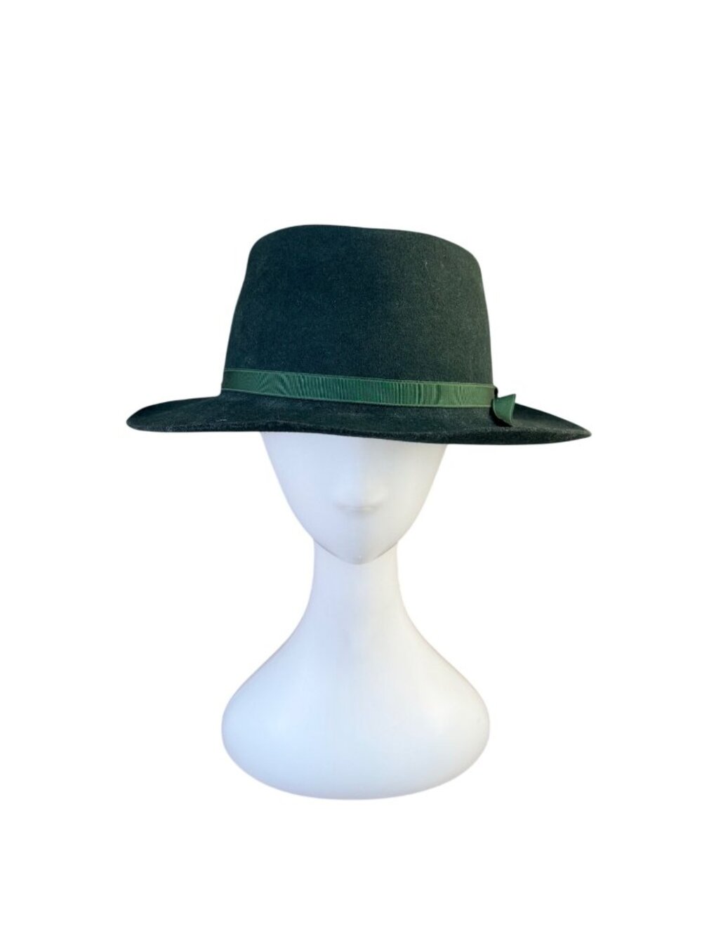 The Bak-Pakker By B-Bar-H Mens Green Wool Fedora Water Repellent Vintage Hat